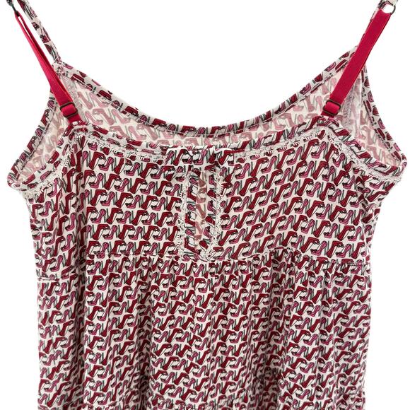 Vintage Olsenboye Stiletto Tiered Lace Trimmed Babydoll Mini Dress Sz S - Picture 3 of 7